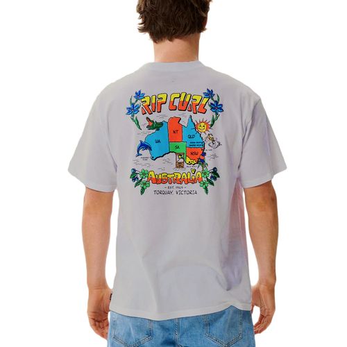 Camiseta Masculina Rip Curl Australia Map Desto Tee CINZA-13EMTE- -1-